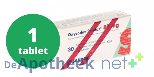 Oxycodon 80mg HCI 1 tablet